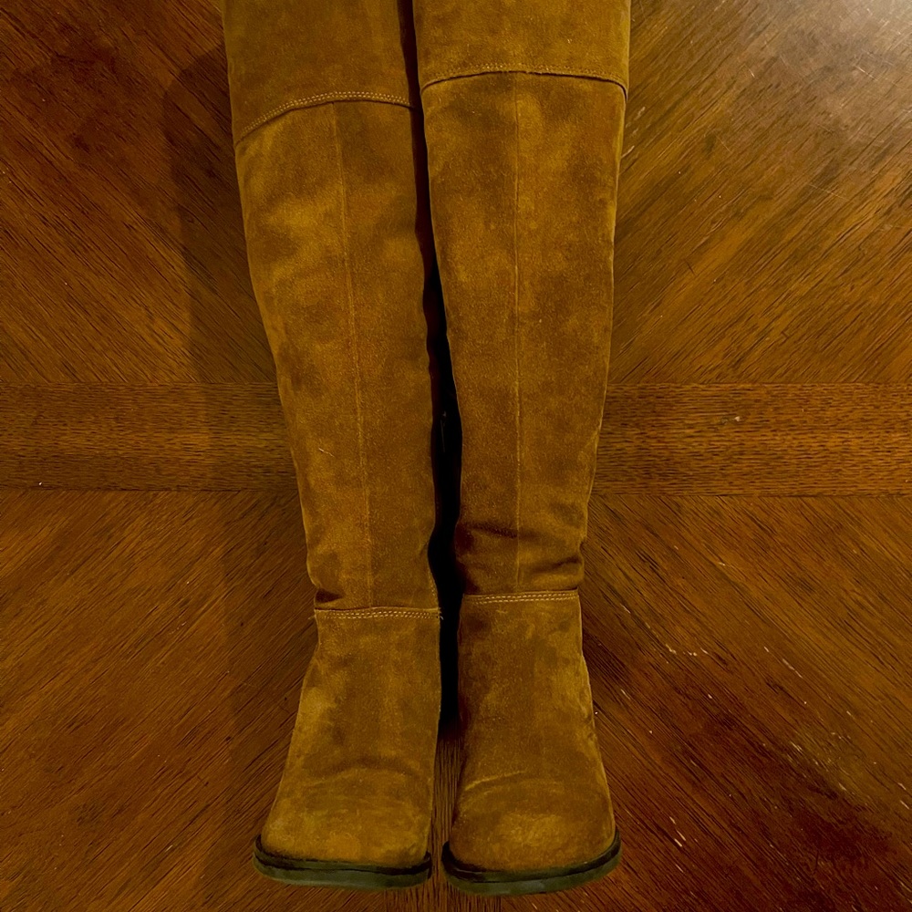 Steve Madden Womens Faux Suede Tall Over-The-Knee Boots, Brown